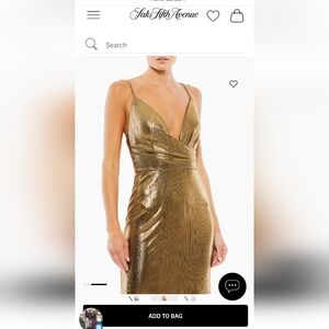 Mac Duggal Gold Mermaid Dress